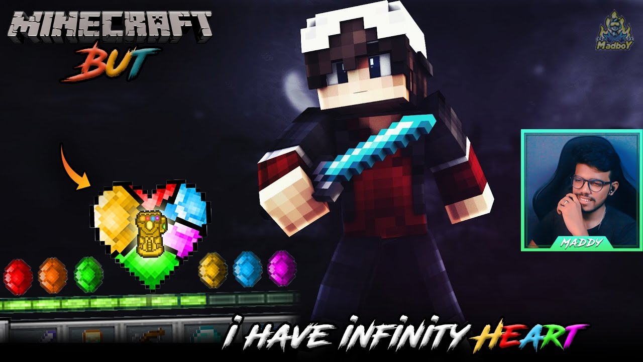 Minecraft, BUT with SINGLE INFINITY HEART 💚 | in Telugu | Maddy Telugu Gamer