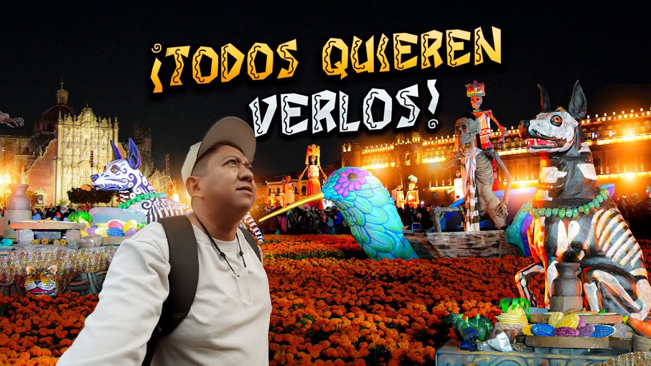 ¡Así vivimos el Día de Muertos en el Zócalo de CDMX! Todos quieren ver a los XOLOS.