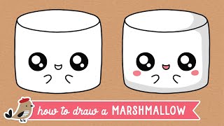 Download Lagu How To Draw A Cute Marshmallow | Easy Drawing For Kids MP3