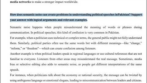 MCM101 Assignment Solution Fall 2025 | Introduction to Mass Communication