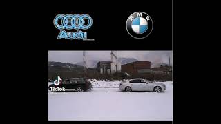 Audi vs Bmw po snegu