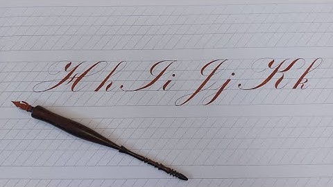 Copperplate Step by Step, Lesson 7 (The letters H, I, J, K and reviewing the letters h, i, j & k)