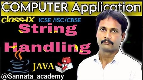 "Learn Java Programming: Master String Manipulation in Java" For icse student @SannataAcademy