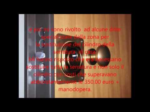 Smontaggio e montaggio di clindro con profilo europeo per porta ... Cambiare serratura porta blindata
