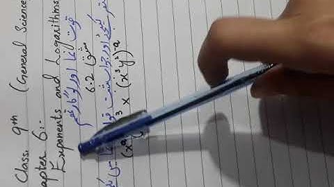 #Exponents and logarithms#chapter#6#exercise#6.2#for class 9#important solve question4#general math