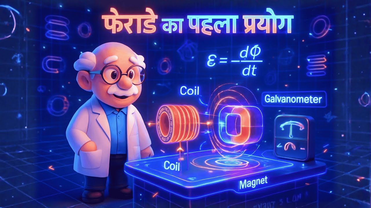 ⚡फैराडे का पहला प्रयोग | Faraday’s First Experiment  | Class 12 Physics | Electromagnetic Induction