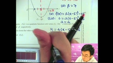 Herman Yeung Mock 模擬試題集 A - Set 1 - 26 (Quadratic Graph 二次圖像)