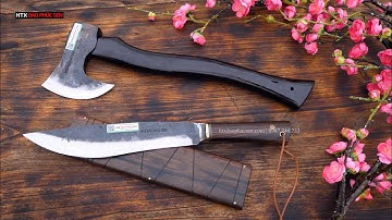 Cặp Dao Rìu Đi Rừng CỰC ĐẸP M28MVG + R05 Hàng Chuẩn Của HTX Dao Phúc Sen