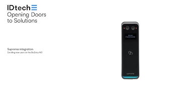 IDtech integrated solutions - Suprema BioEntry W3 (face recognition)