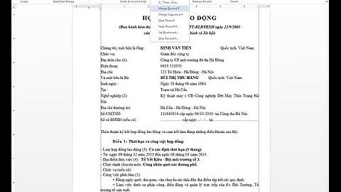 Chức năng nâng cao của Merg Mail - sử dụng điều kiện IF Else