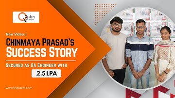 Chinmaya Prasad Dalal Gets Placed as QA Engineer | QSpiders BTM | 2024 CSE Graduate Success Story