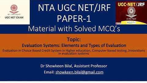 Evaluation Systems: Elements and Types of Evaluation #ugcneteducation #ugcnetpaper1