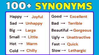 Learn 100+ Common Synonyms Words in English to Improve your Vocabulary screenshot 3