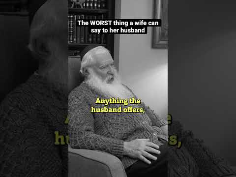 The worst thing a wife can say to her husband. #rabbi #shorts #relationship #relationshipadvice