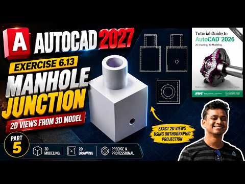 AutoCAD 2027 Tutorial for Beginners | USA Engineering Drawing Exercise | Orthographic Projection