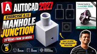 AutoCAD 2027 Tutorial for Beginners | USA Engineering Drawing Exercise | Orthographic Projection