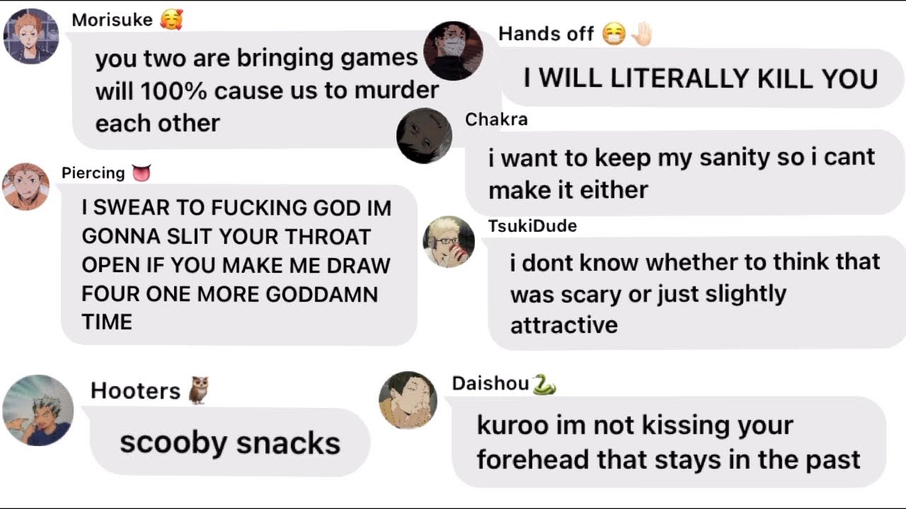 Haikyuu Text- Haikyū!! Game Night