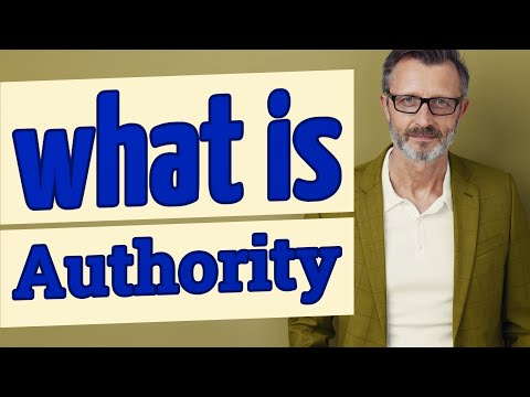 Authority | Meaning of authority