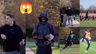 Arsenal Squad,Noni Madueke,Jurrien Timber & Viktor Gyökeres Arrival Training Ahead Of Spurs Clash