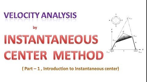 Instantaneous Center Method || Part -1 || Velocity Analysis || Kinematics of Machines