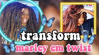 COMO FAZER TWIST COM AFRO TWIST  CROCHET BRAIDS TRANSFORM 🦋Marley | fast e easy  #Daianaoliveira