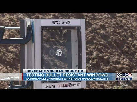 Lubbock area schools watch demonstration of bullet resistant windows
