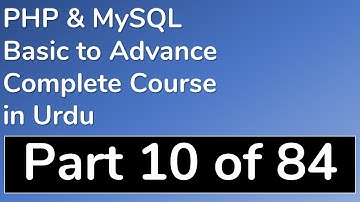 10 Operator in PHP part 2  - PHP & MySQL Tutorial in Urdu (Basic to Advance)