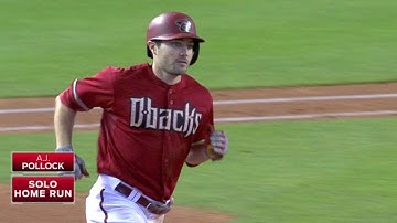 ATL@ARI: Pollock hammers a solo homer to left-center