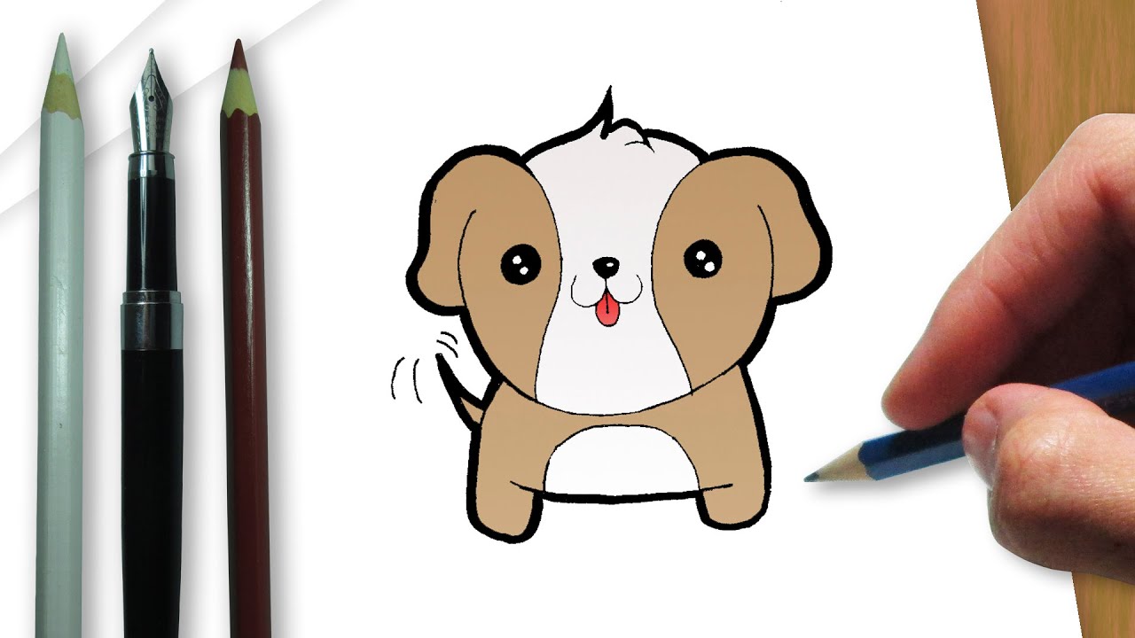 Como Desenhar um CACHORRO KAWAII 