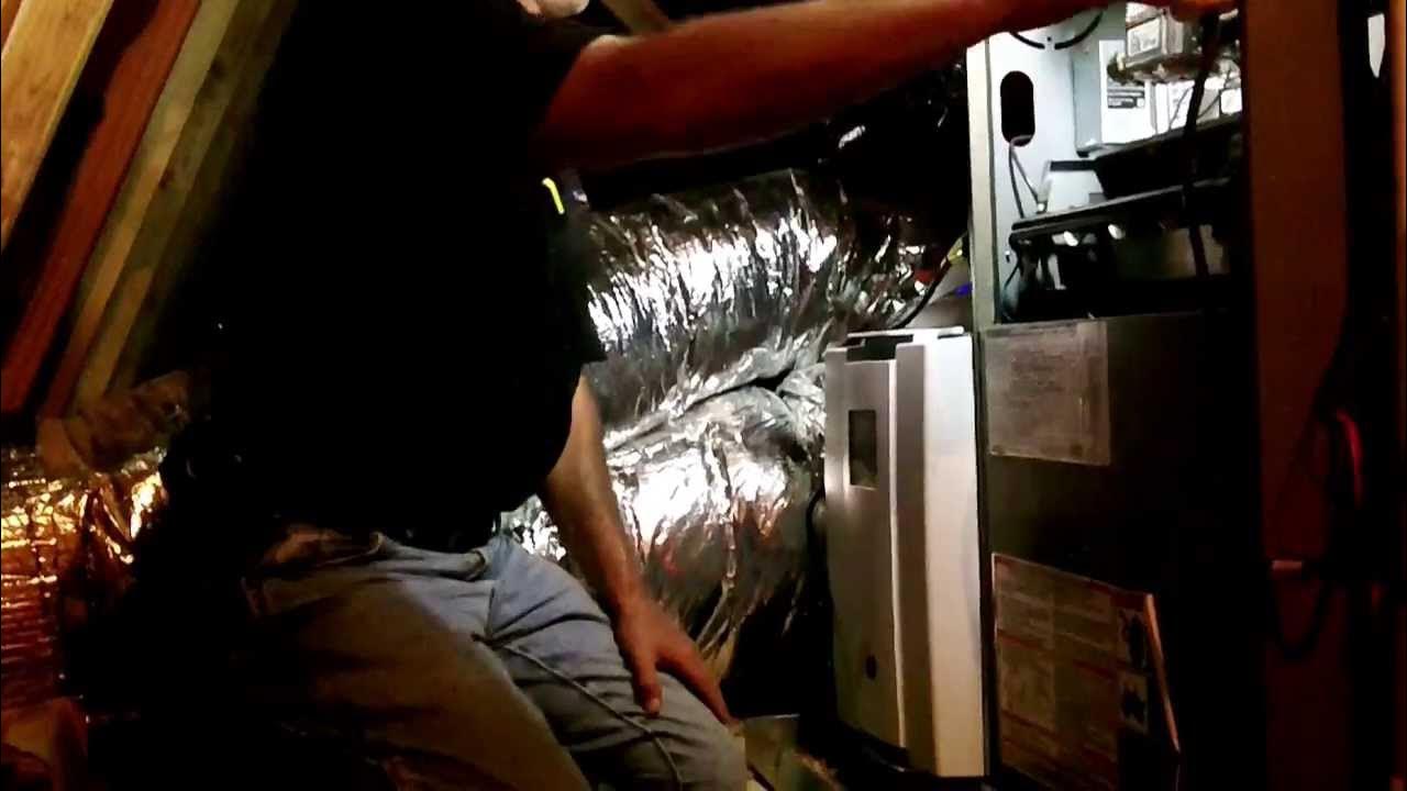 AprilAire 5000 Air Cleaner Install YouTube