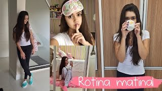 Minha rotina matinal pra escola | Morning Routine for school