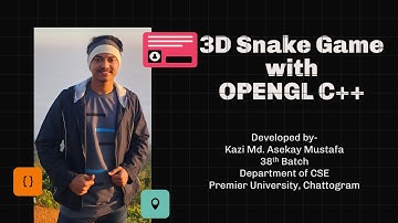 3D Snake Game | Computer Graphics | CG | OpenGL C++ | Kazi Md. Asekay Mustafa