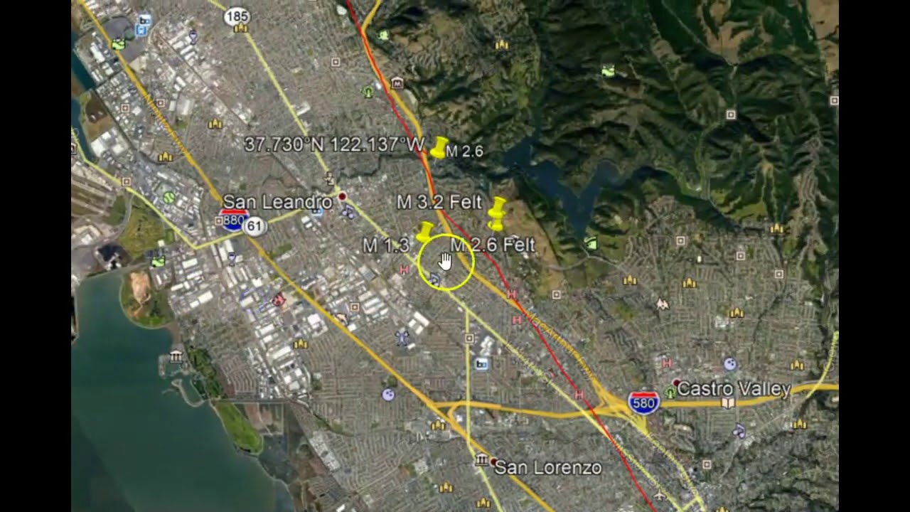 Earthquake San Leandro Magnitude 2.6 Hayward Fault Shakes Felt Reports