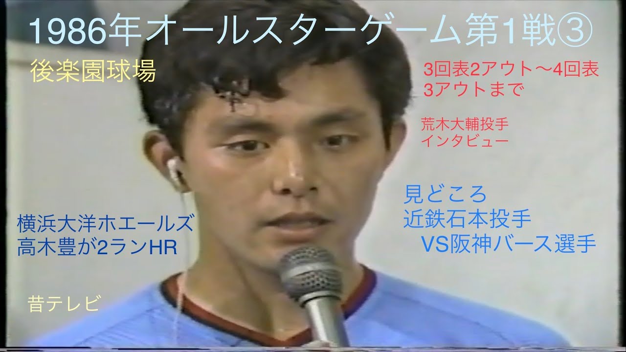 懐かし動画   1986年オールスターゲーム第１戦③ 後楽園球場