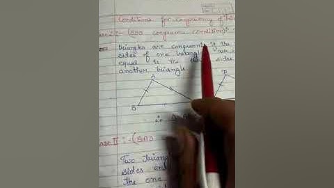 Class 7 :Maths Unit 13, Exercise 13.1 - Conditions of Congruence of Triangles/ Part2