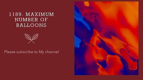 leetcode solving: 1189. Maximum Number of Balloons