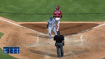 KC@TEX: Dyson picks up RBI with bases-loaded walk