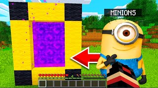 Minecraft PE : How To Make A Portal To Minions Dimension (REAL!!)