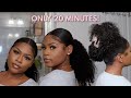 My GO TO Style In Between Wigs! 😍 SLEEK PONYTAIL | ft CURLS QUEEN HAIR