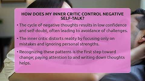 How Does My Inner Critic Control Negative Self-talk? - The Personal Growth Path