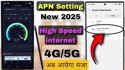 Jio Network problem solution 🔥 Jio4G/5G New APN Setting 2025 📲 jio internet speed increase