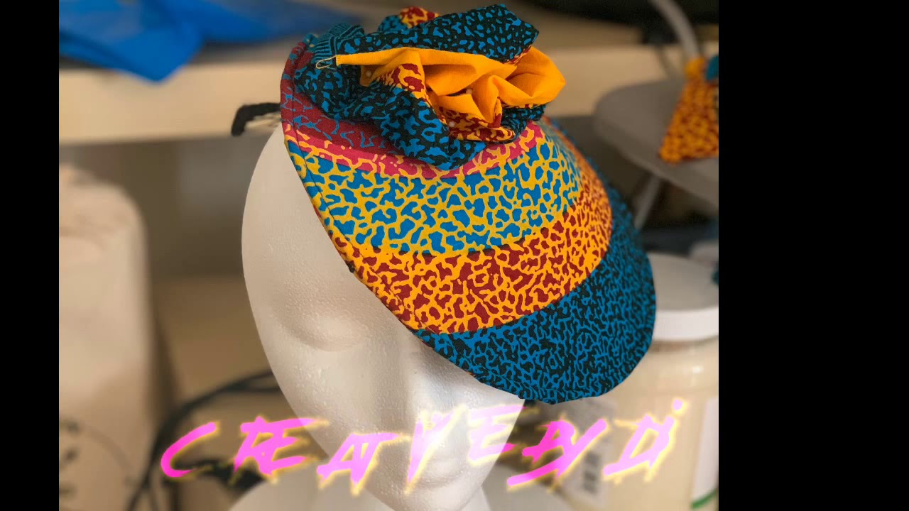 D.i.y African print “fascinator hat” part 1 - YouTube