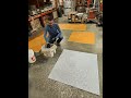 Chipping the Floor!  How we add vinyl chips to the Polysparatic garage floors
