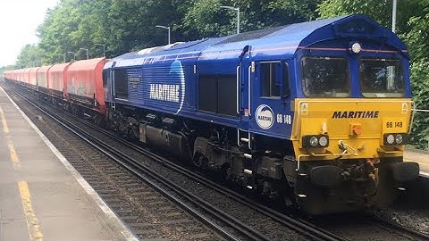 MARITIME 66148 ‘Intermodal Seven’ Passing Stone Crossing Hauling DB Hoppers 26/5/20