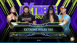 John Cena and Undertaker vs Roman Reigns and The Rock WWE 2K24