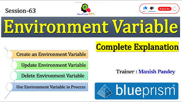 Environment Variables Blue Prism | Manage Environment Variables |Session 63 | BluePrism RPA