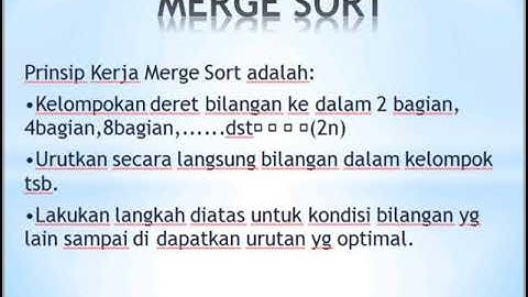 Merge sort UBSI Cengkareng