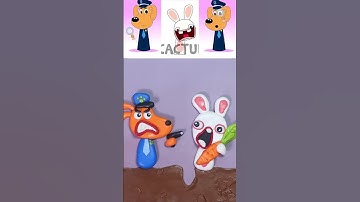 Thumbnail of Sprunki OC Rabbid x Sheriff Labrador made Fun Story @cactukk