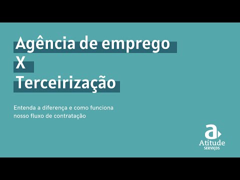 Vídeo: A mão de obra é uma agência de recrutamento?