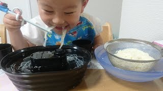 流しそうめん機で大興奮！